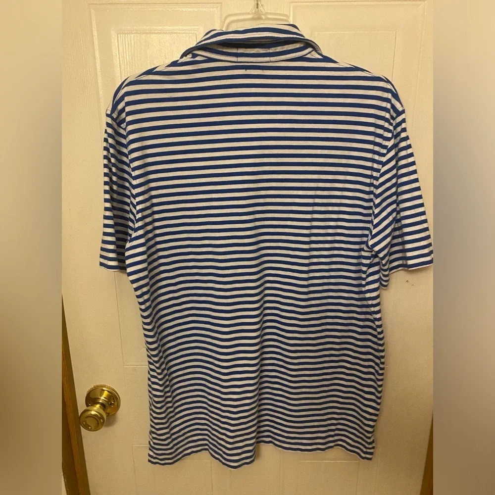 Polo by Ralph Lauren White and Blue Striped Polo Shirt